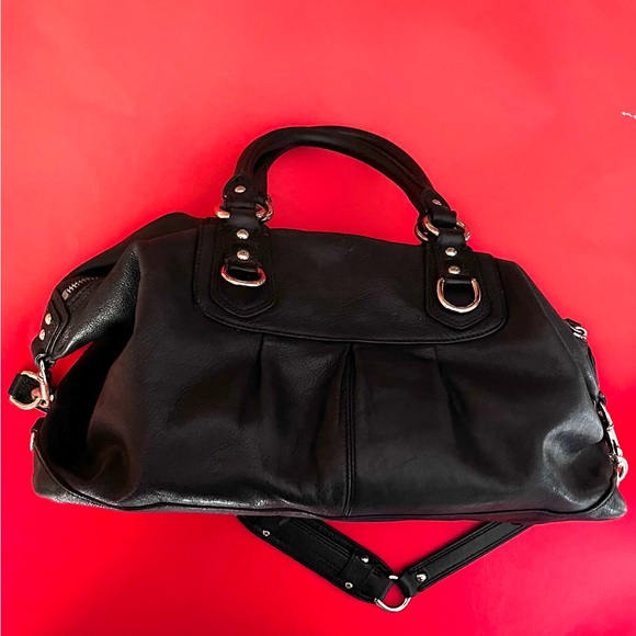 COACH ASHLEY F15447 Black Leather Satchel Handbag Purse - Picture 9 of 11